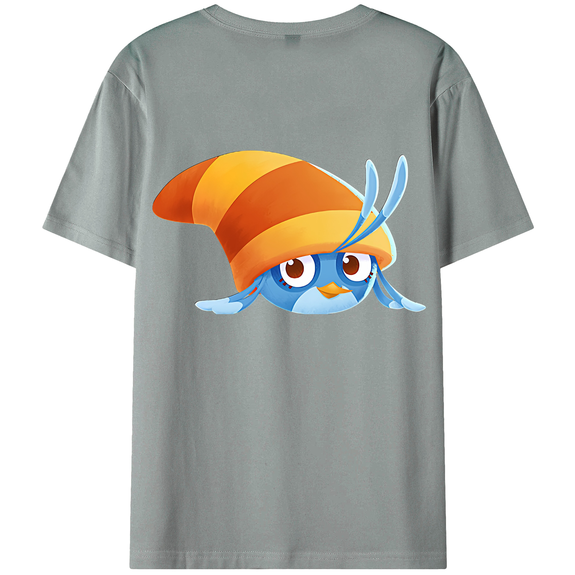 （画像用） Angry Birds アングリーバード 綿100％ メンズ半袖Tシャツ（バックプリント） 通気性